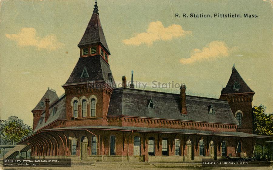 Postcard: Railroad Station, Pittsfield, Massachusetts